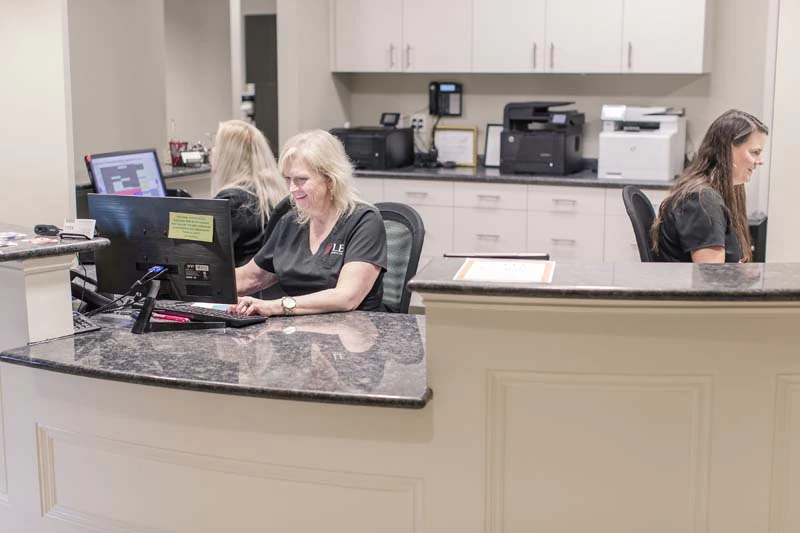 the front desk team at Lee Dentistry