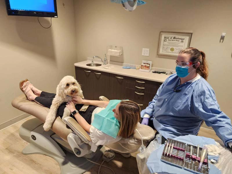 patient receiving dental care at Lee Dentistry