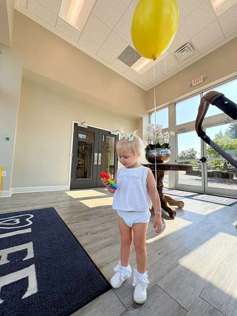 pediatric patient inside waiting area